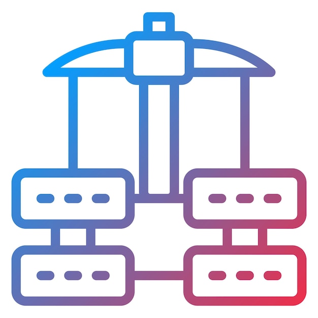 Estilo del icono de minería de datos de diseño vectorial