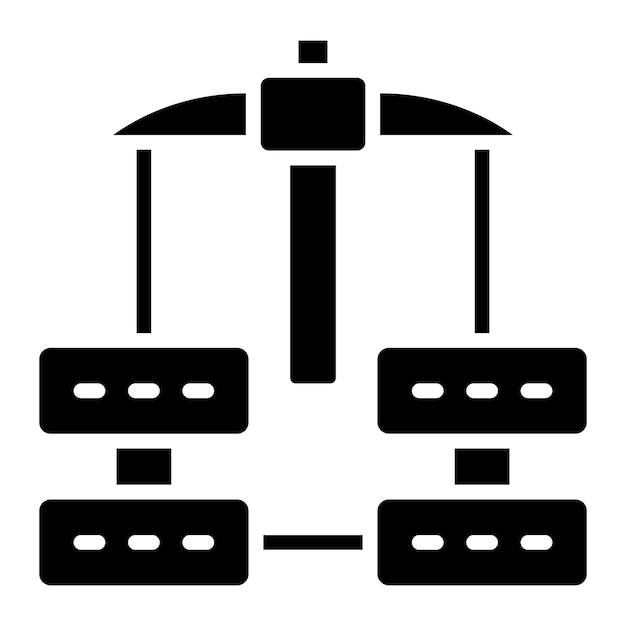 Estilo del icono de minería de datos de diseño vectorial