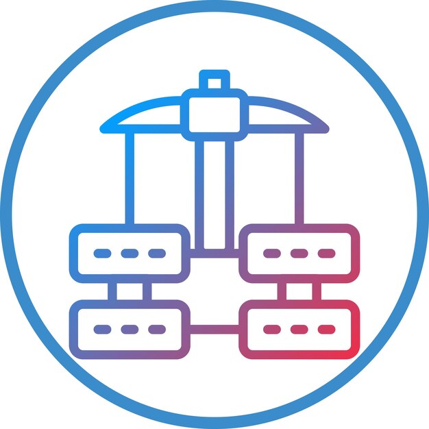 Estilo del icono de minería de datos de diseño vectorial