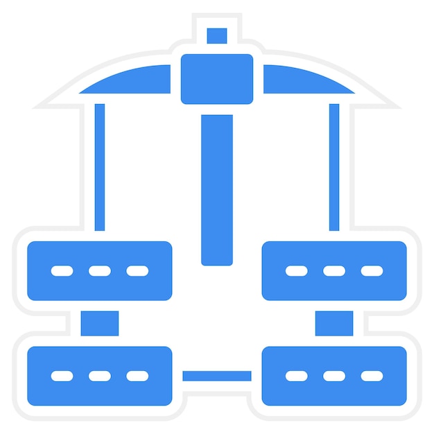 Estilo del icono de minería de datos de diseño vectorial