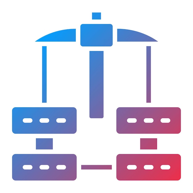 Estilo del icono de minería de datos de diseño vectorial