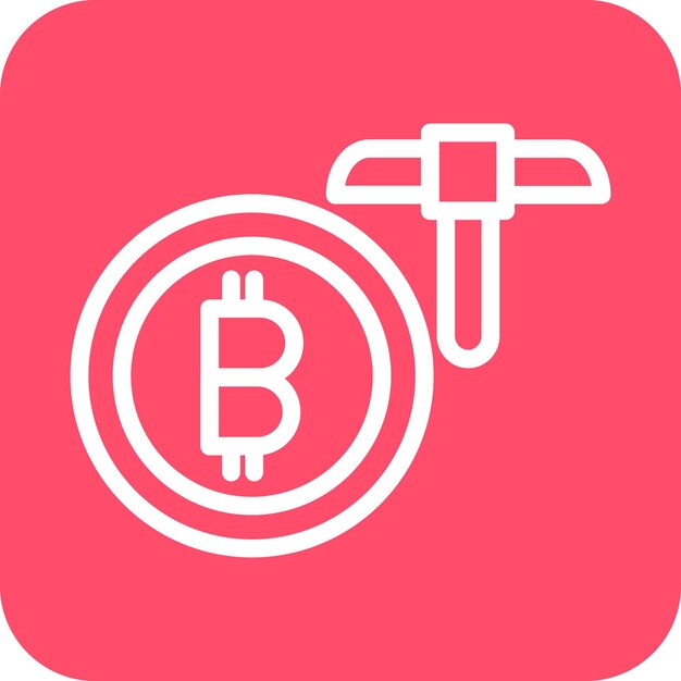 Estilo de icono de minería de diseño vectorial