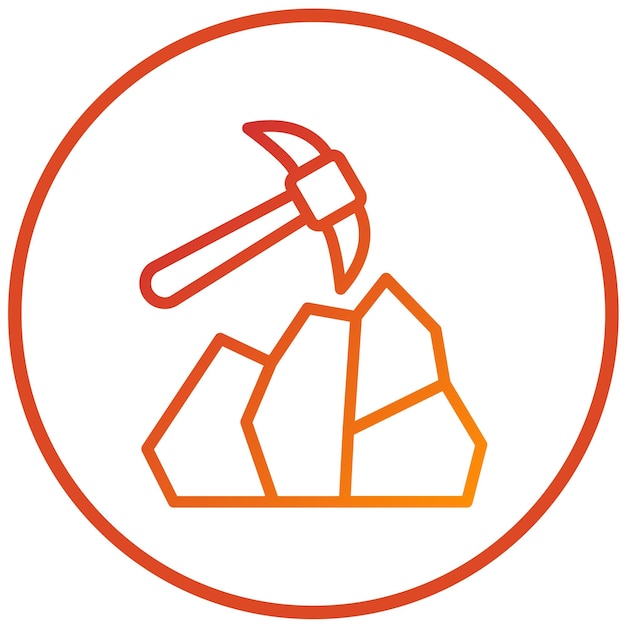Estilo de icono de minería de diseño vectorial