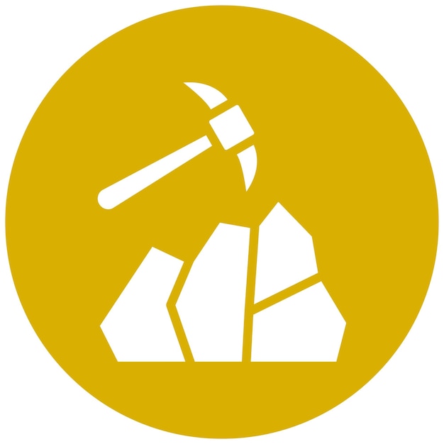 Estilo de icono de minería de diseño vectorial