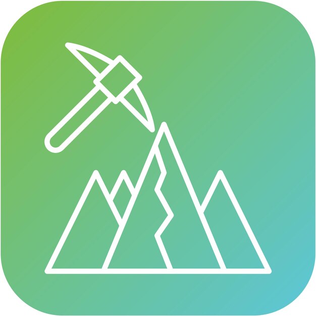 Estilo de icono de minería de diseño vectorial