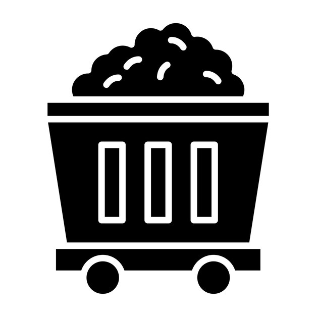 Estilo de icono de minería de diseño vectorial