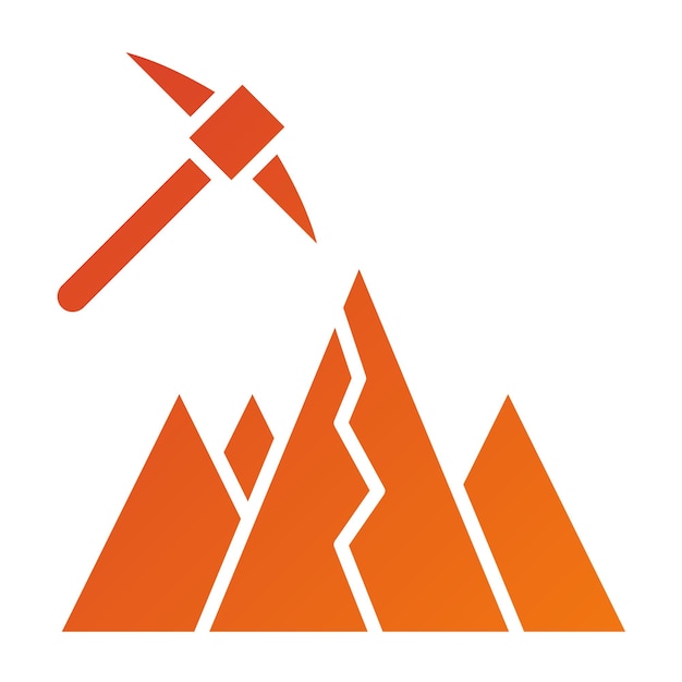 Estilo de icono de minería de diseño vectorial