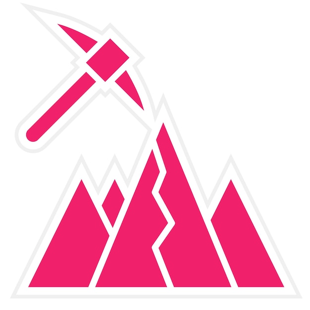 Estilo de icono de minería de diseño vectorial