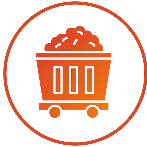 Estilo de icono de minería de diseño vectorial