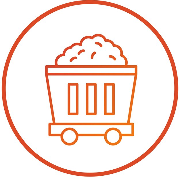 Estilo de icono de minería de diseño vectorial