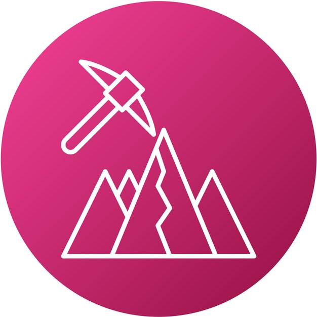 Estilo de icono de minería de diseño vectorial