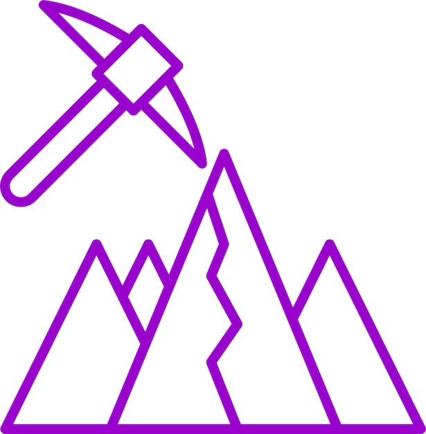 Estilo de icono de minería de diseño vectorial