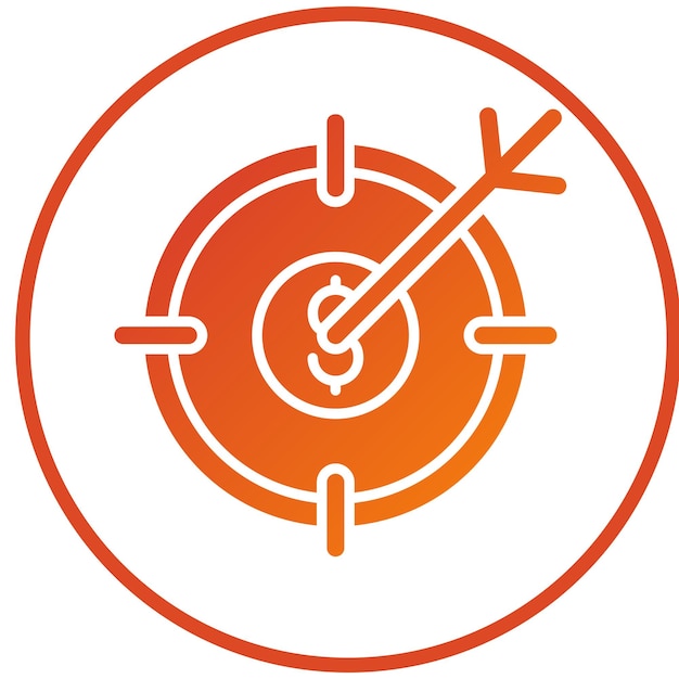 Estilo del icono de la misión de diseño vectorial