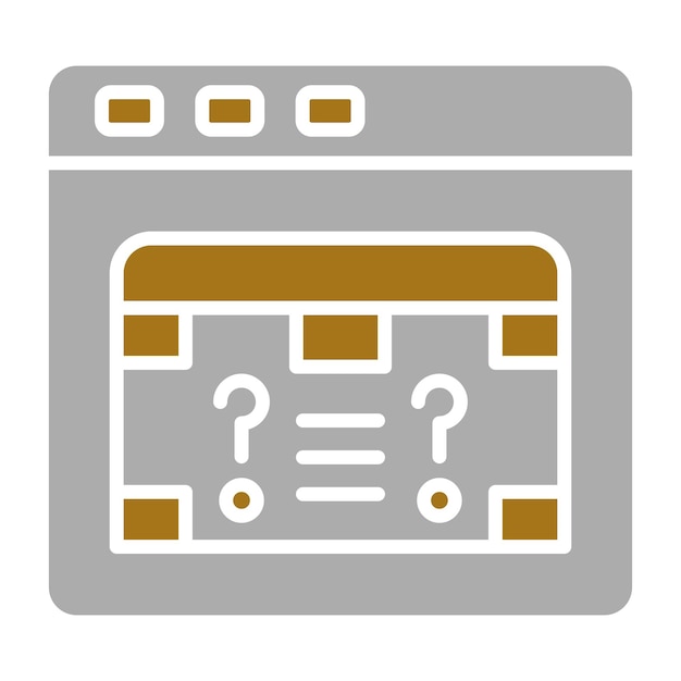 Estilo de icono de misterio del juego de diseño vectorial