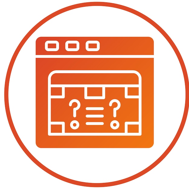 Estilo de icono de misterio del juego de diseño vectorial