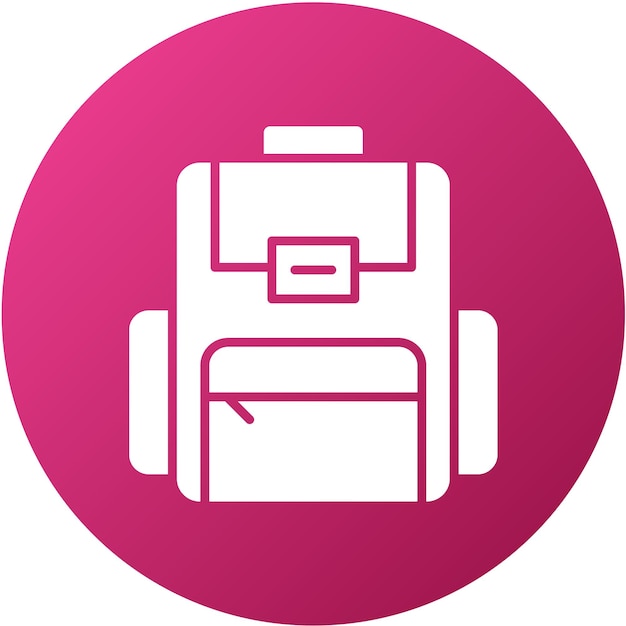 Estilo del icono de la mochila de diseño vectorial