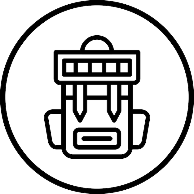 El estilo del icono de la mochila del ejército