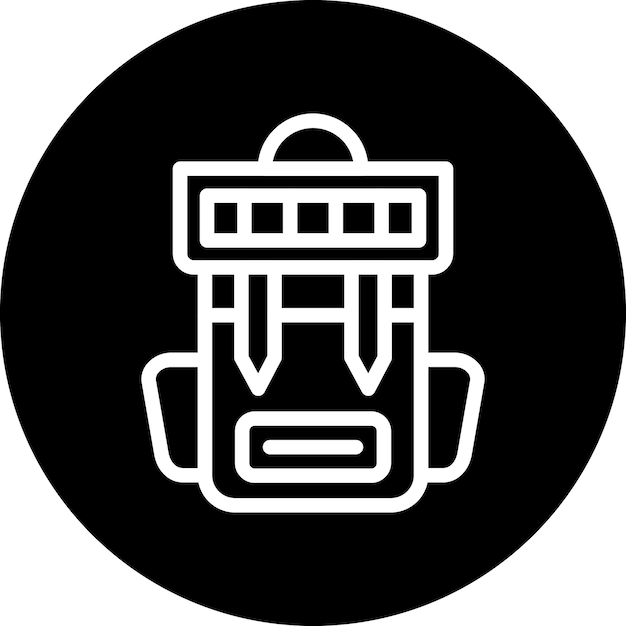 El estilo del icono de la mochila del ejército