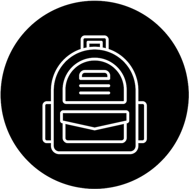 El estilo del icono de la mochila del ejército