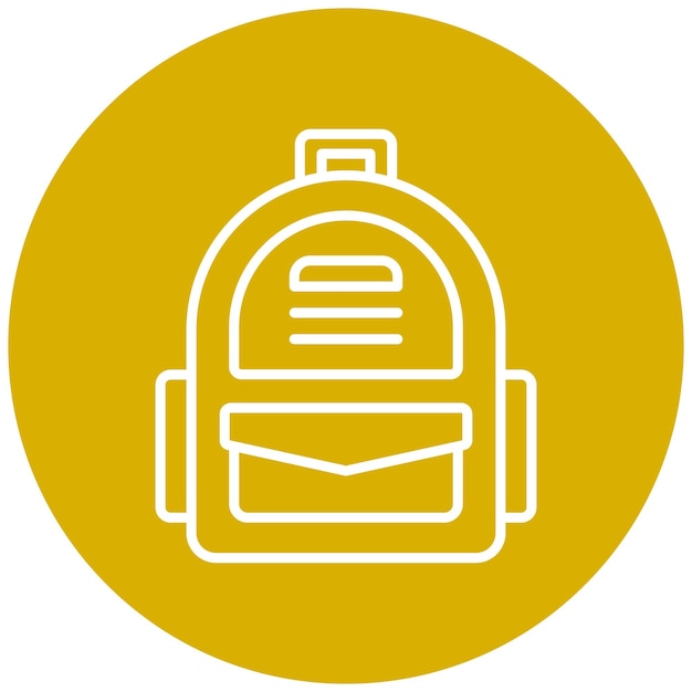 El estilo del icono de la mochila del ejército