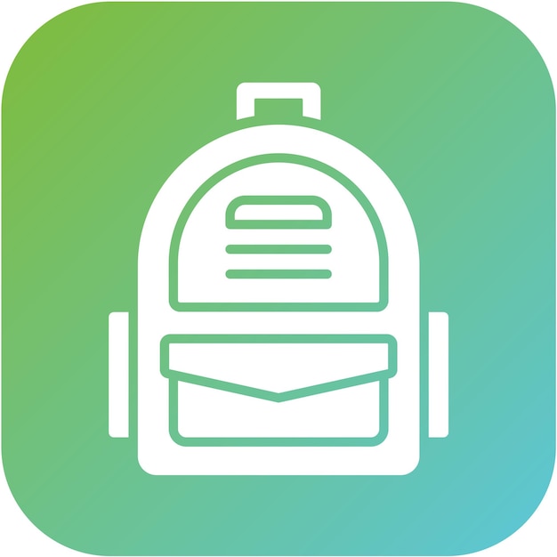 El estilo del icono de la mochila del ejército