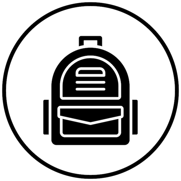 El estilo del icono de la mochila del ejército