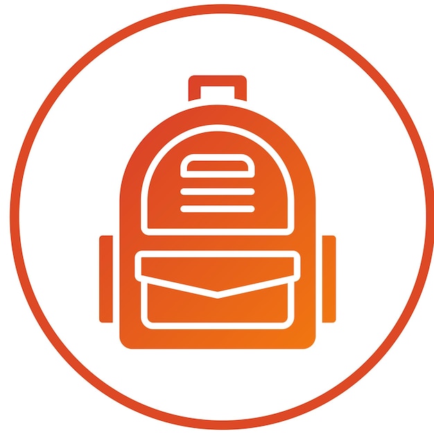 El estilo del icono de la mochila del ejército