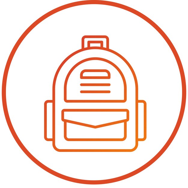 El estilo del icono de la mochila del ejército