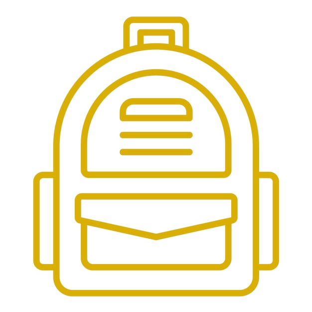 El estilo del icono de la mochila del ejército