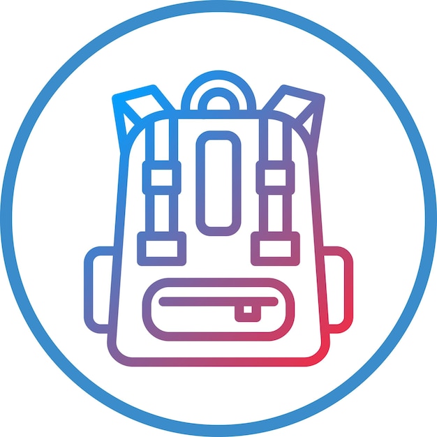 Estilo del icono de la mochila
