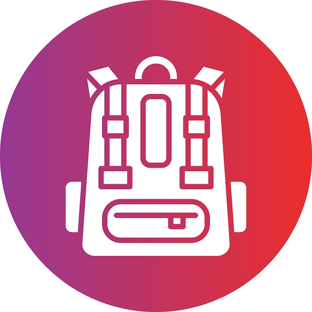 Estilo del icono de la mochila