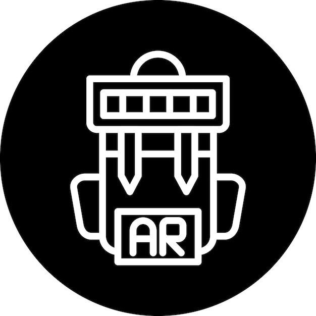 Estilo del icono de la mochila