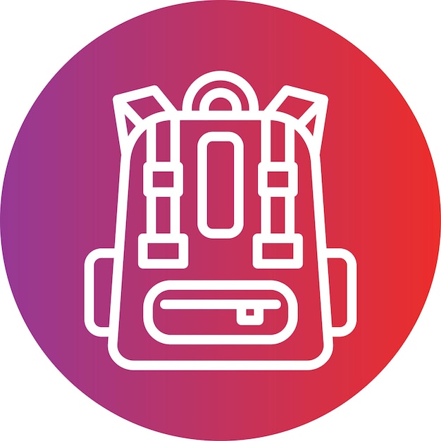 Estilo del icono de la mochila