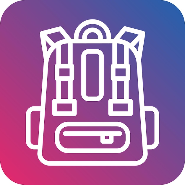 Estilo del icono de la mochila