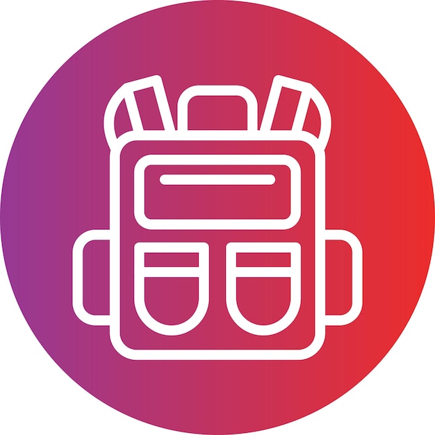 Estilo del icono de la mochila