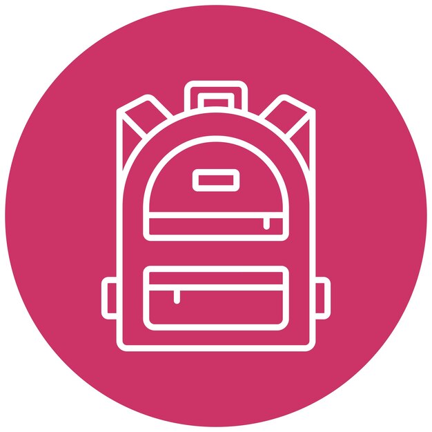 Estilo del icono de la mochila
