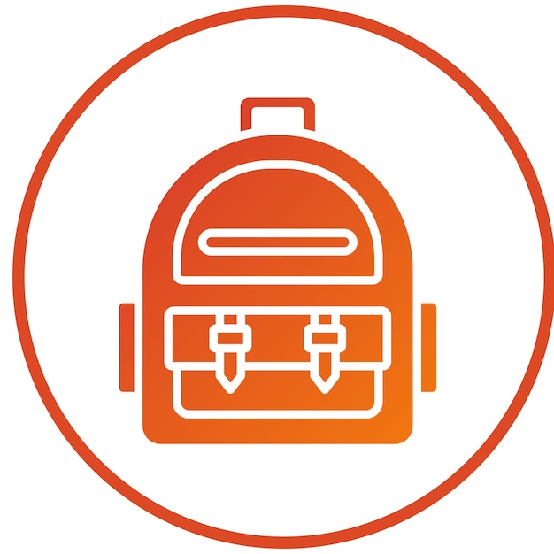 Estilo del icono de la mochila
