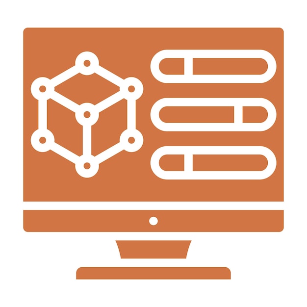 Estilo del icono del modelo de bienestar de diseño vectorial