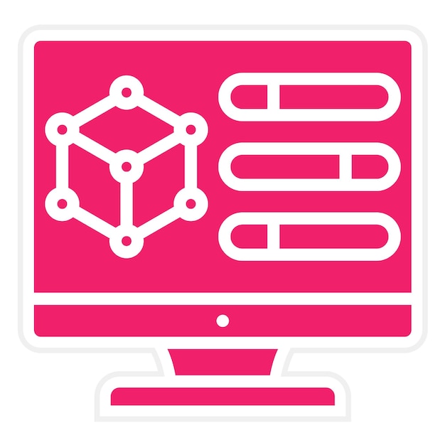 Estilo del icono del modelo de bienestar de diseño vectorial