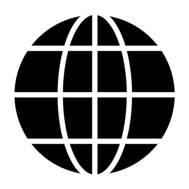 Estilo del icono del modelo de diseño vectorial del globo