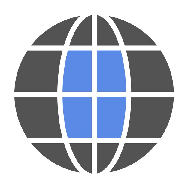 Estilo del icono del modelo de diseño vectorial del globo