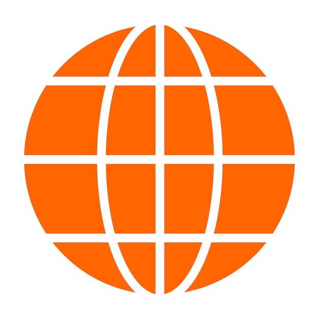 Estilo del icono del modelo de diseño vectorial del globo