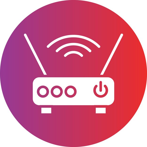 Estilo del icono del módem de diseño vectorial