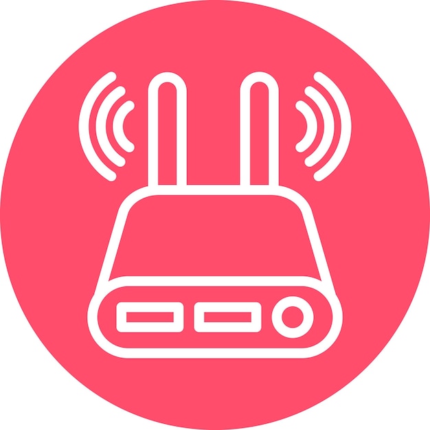 Estilo del icono del módem de diseño vectorial