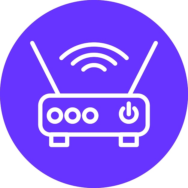 Estilo del icono del módem de diseño vectorial