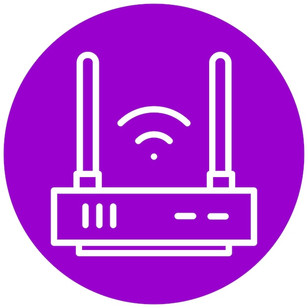 Estilo del icono del módem de diseño vectorial
