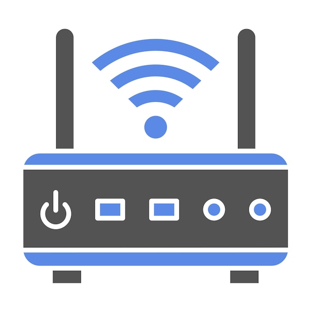 Estilo del icono del módem de diseño vectorial