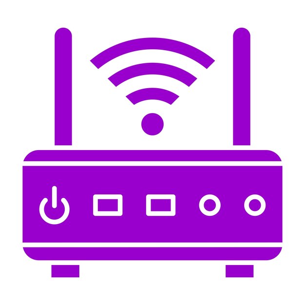 Estilo del icono del módem de diseño vectorial