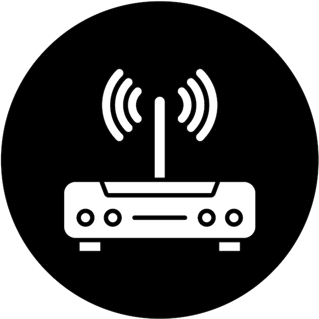 Estilo del icono del módem de diseño vectorial
