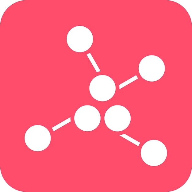 Estilo del icono de las moléculas de diseño vectorial